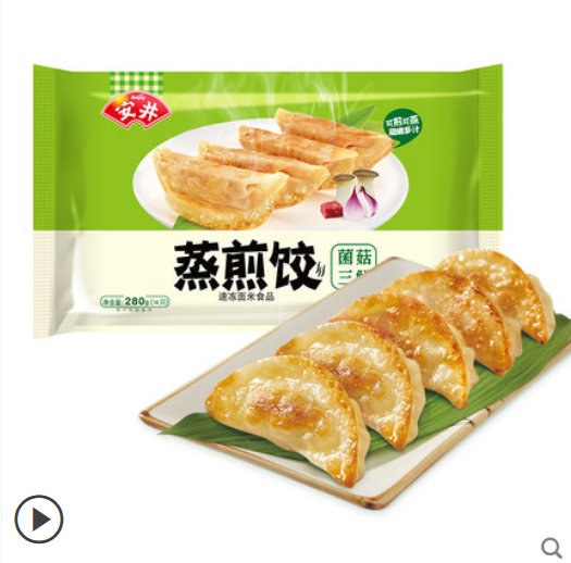 安井菌菇三鲜煎蒸饺280g